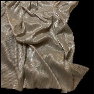 Who What Where Metallic Platinum Shimmery Midi Skirt w/side Zipper Size 10